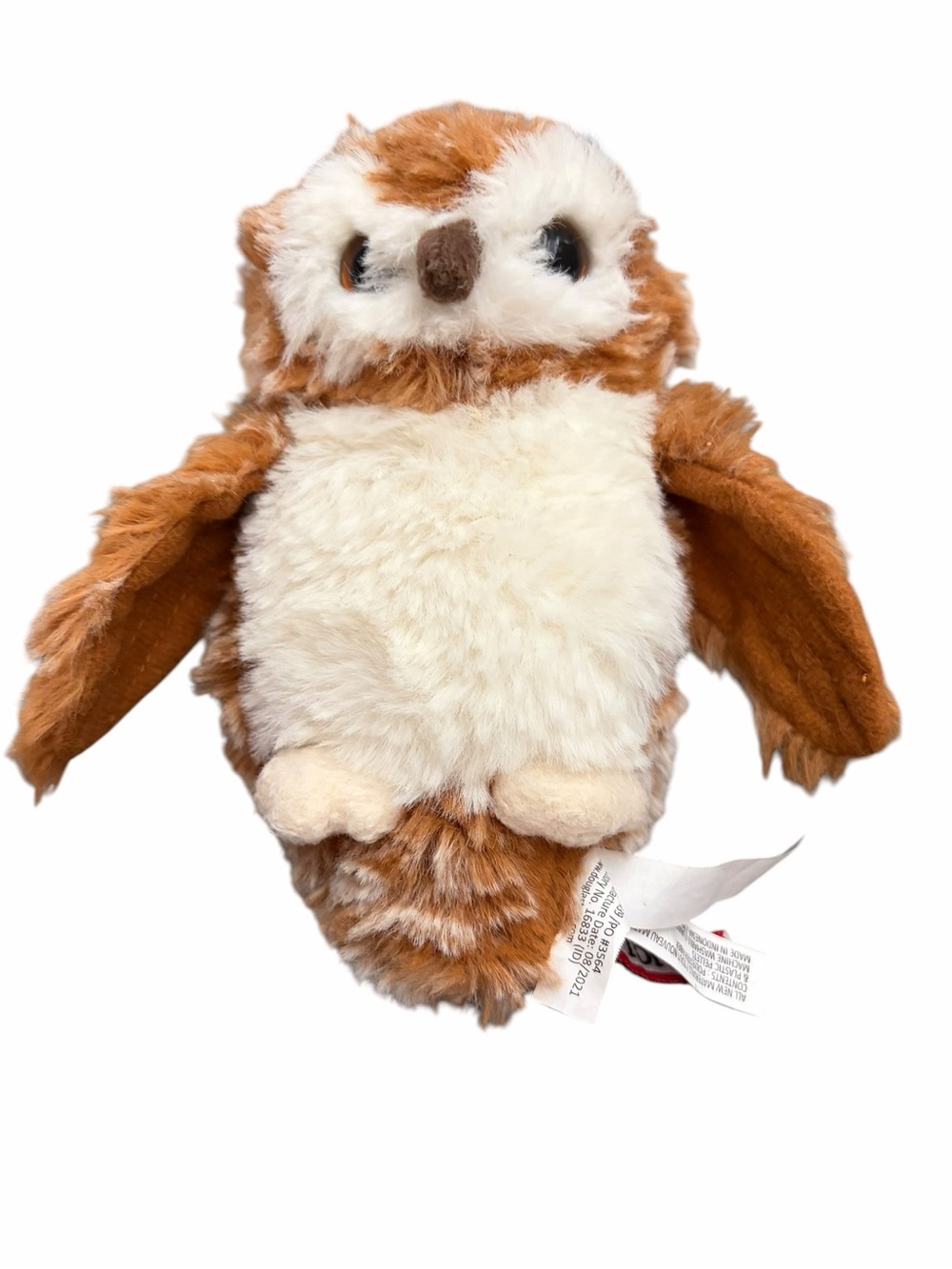 Douglas Rafter the barn owl. Plush Owl Stuffed Animal - Brown & Cream Soft Toy